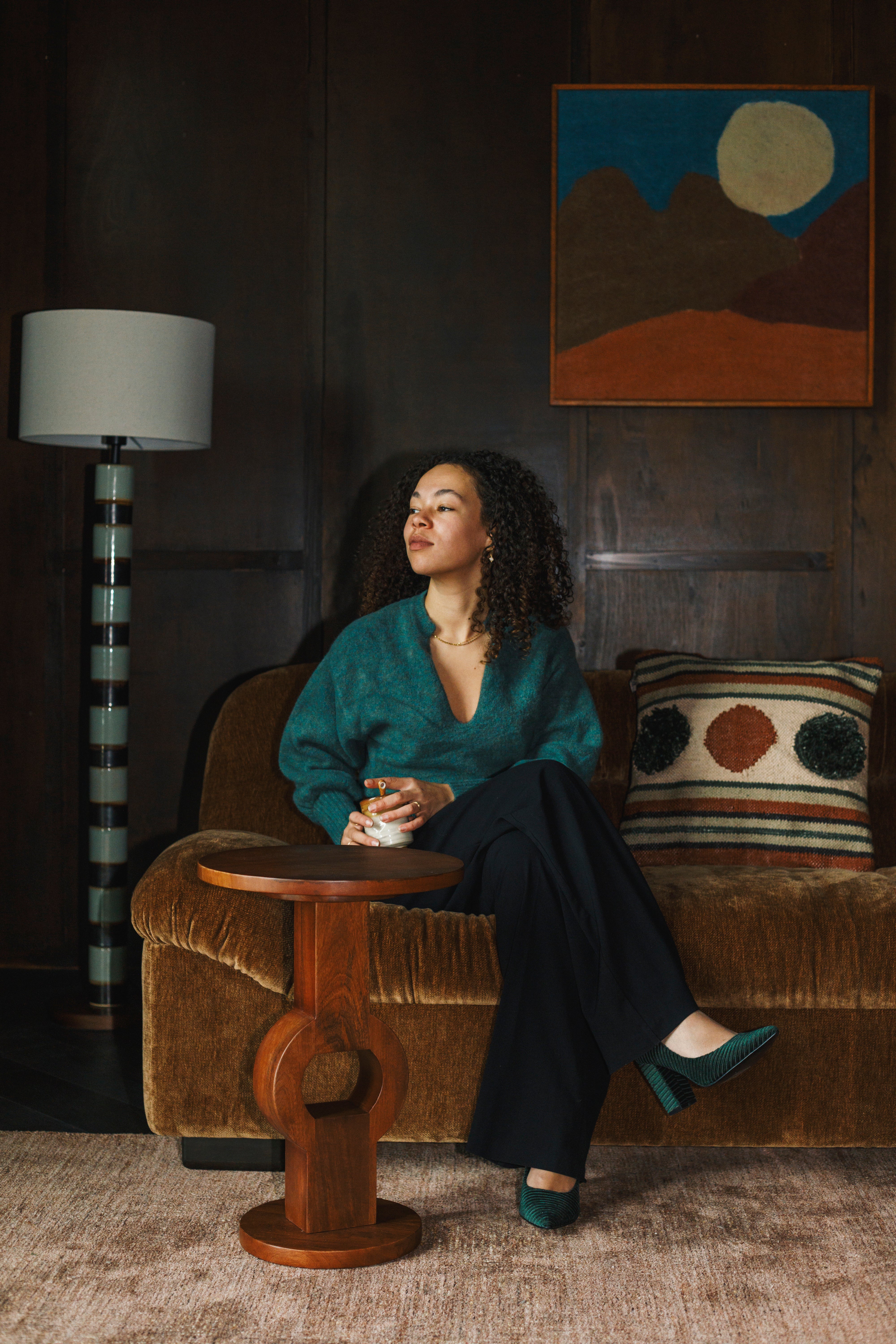 Dutchbone Tondo Solid Mango Wood Side Table